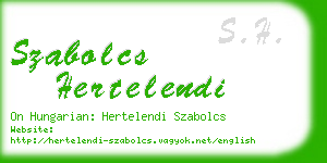 szabolcs hertelendi business card